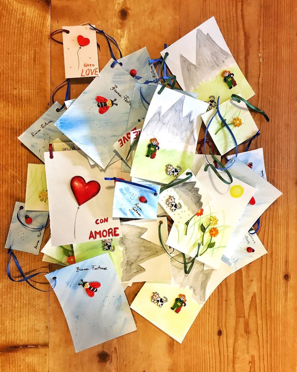 Nuovi biglietti per auguri dipinti a mano!